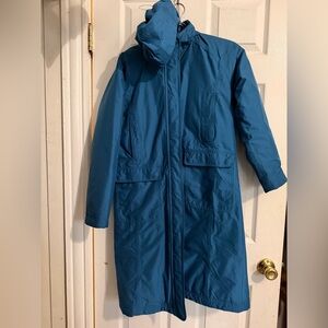 L.L. Bean Teal Long Puffer Coat